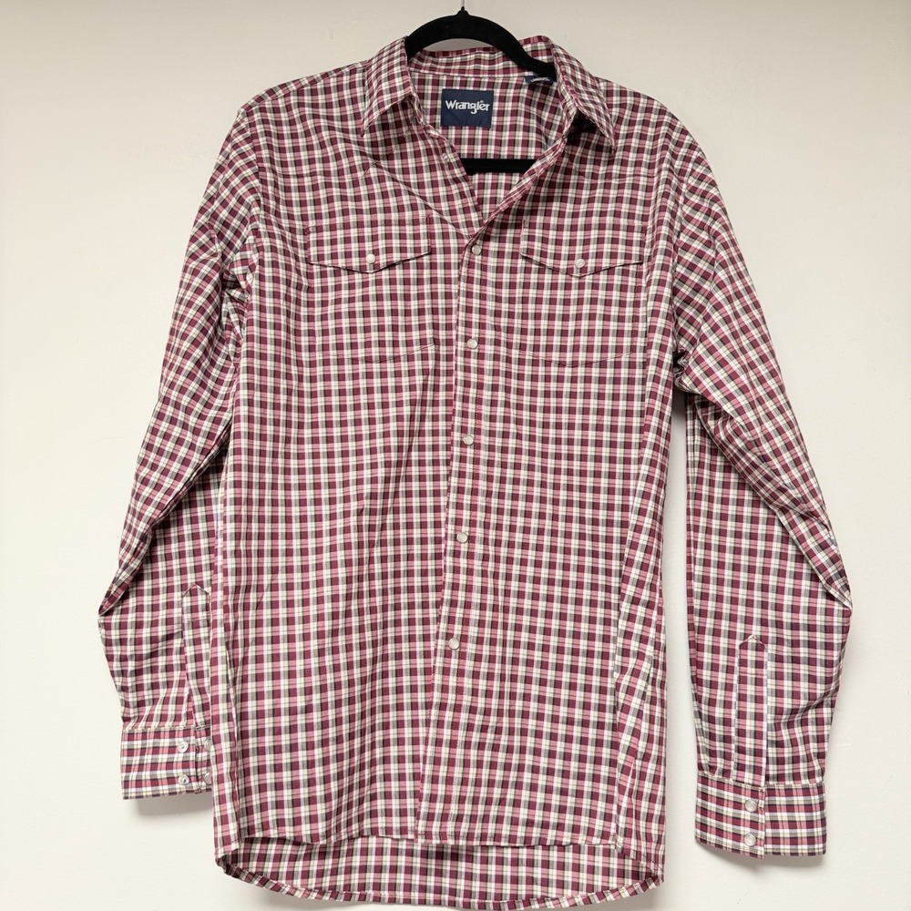 Wrangler Men's Plaid Long Sleeve Button Up Size XXL